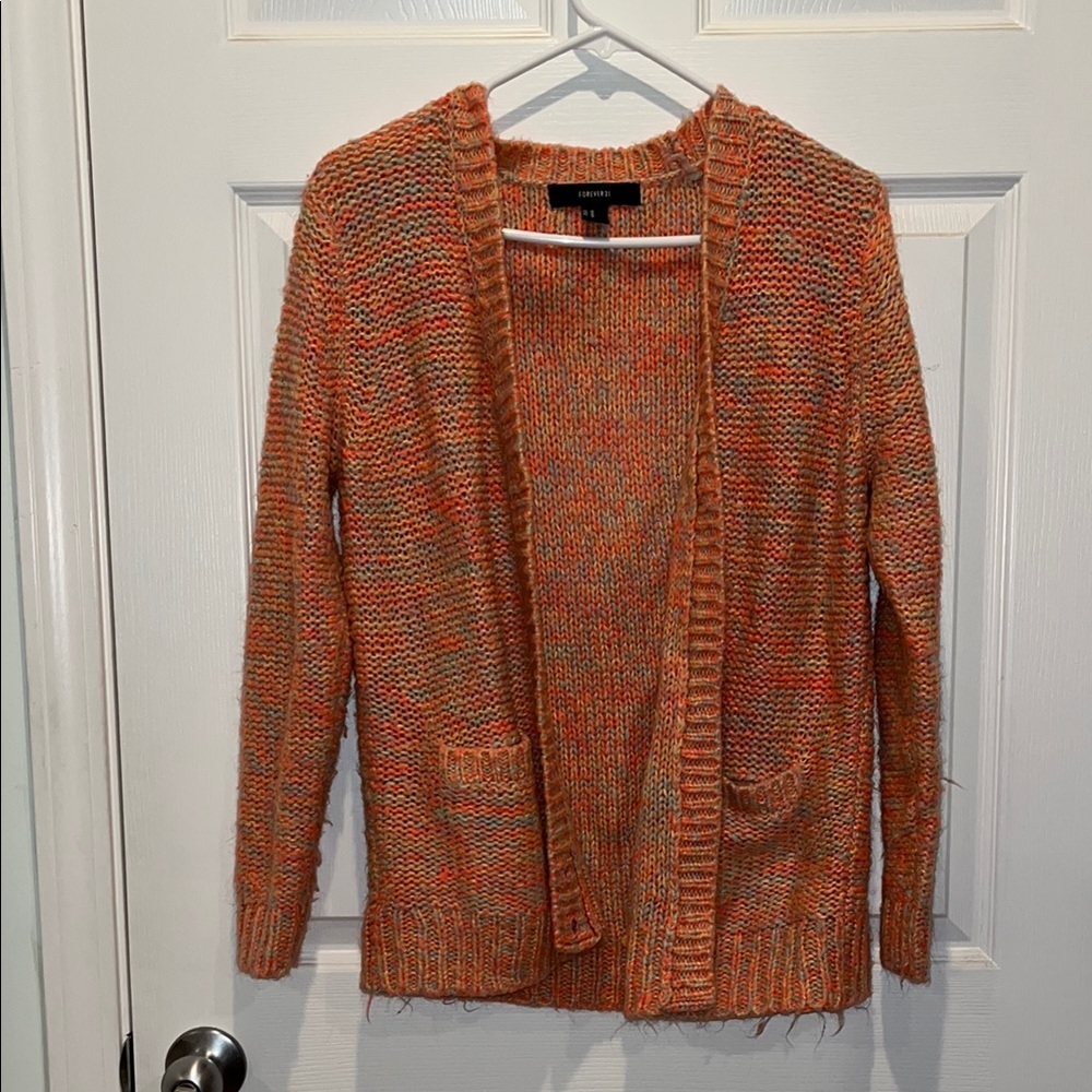 Cozy Orange Knit Sweater Forever 21 (M)
